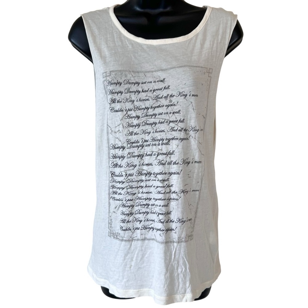 Tennessee Wyatt Parker Cream Humpty Dumpty Poem Muscle Tank